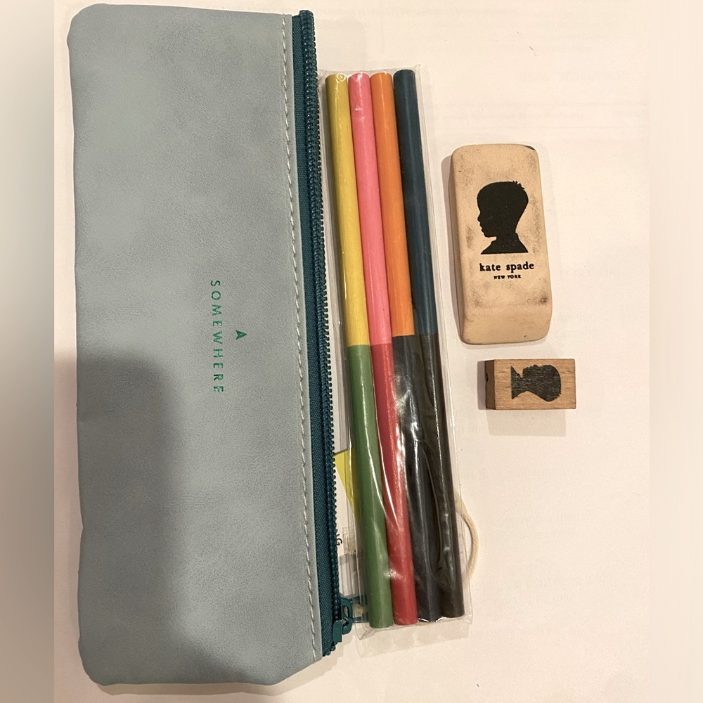 Somewhere Everything Pencil Case Pencil Case with Kate spade pencil Accessories